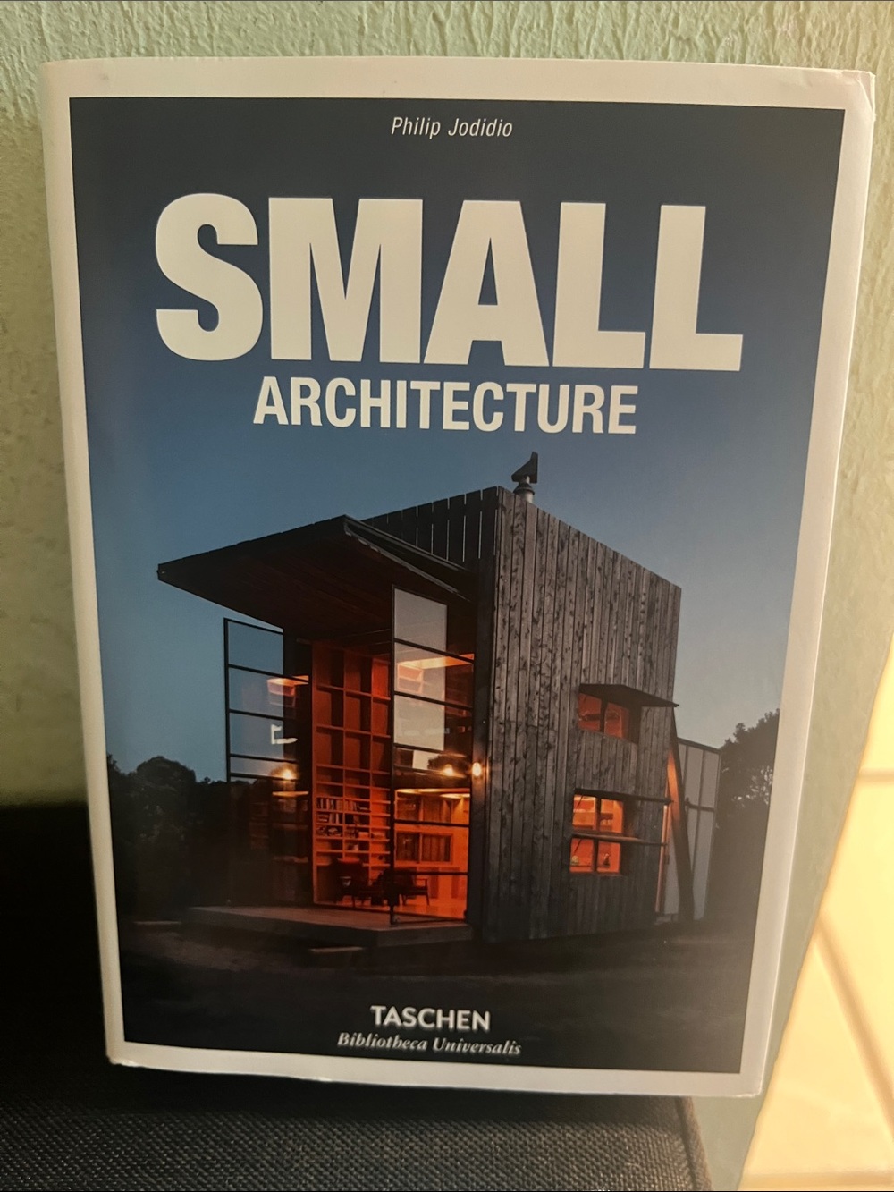 2770*TASCHEN SMALL Architecture Book - Blue Cover with Warm Orange Interior Glow